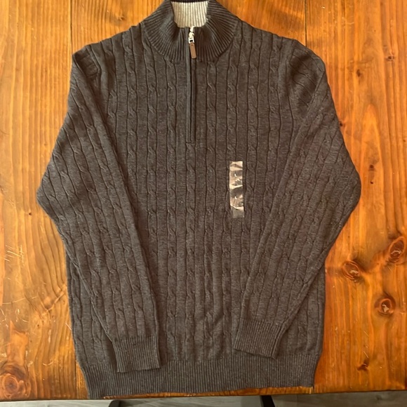 NWT Two Clubs Room Men's 1/4 Zip Sweater - Picture 3 of 8
